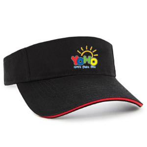 YOHO Black Casual Unisex Sport, Visor Cap